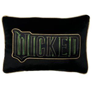 Wicked Pillow Wicked Musical Logo Decorative Throw Pillow Wicked Movie Decor NWT